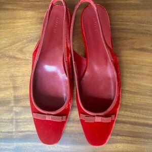 Doen Ruby Velvet Slingback Flats
